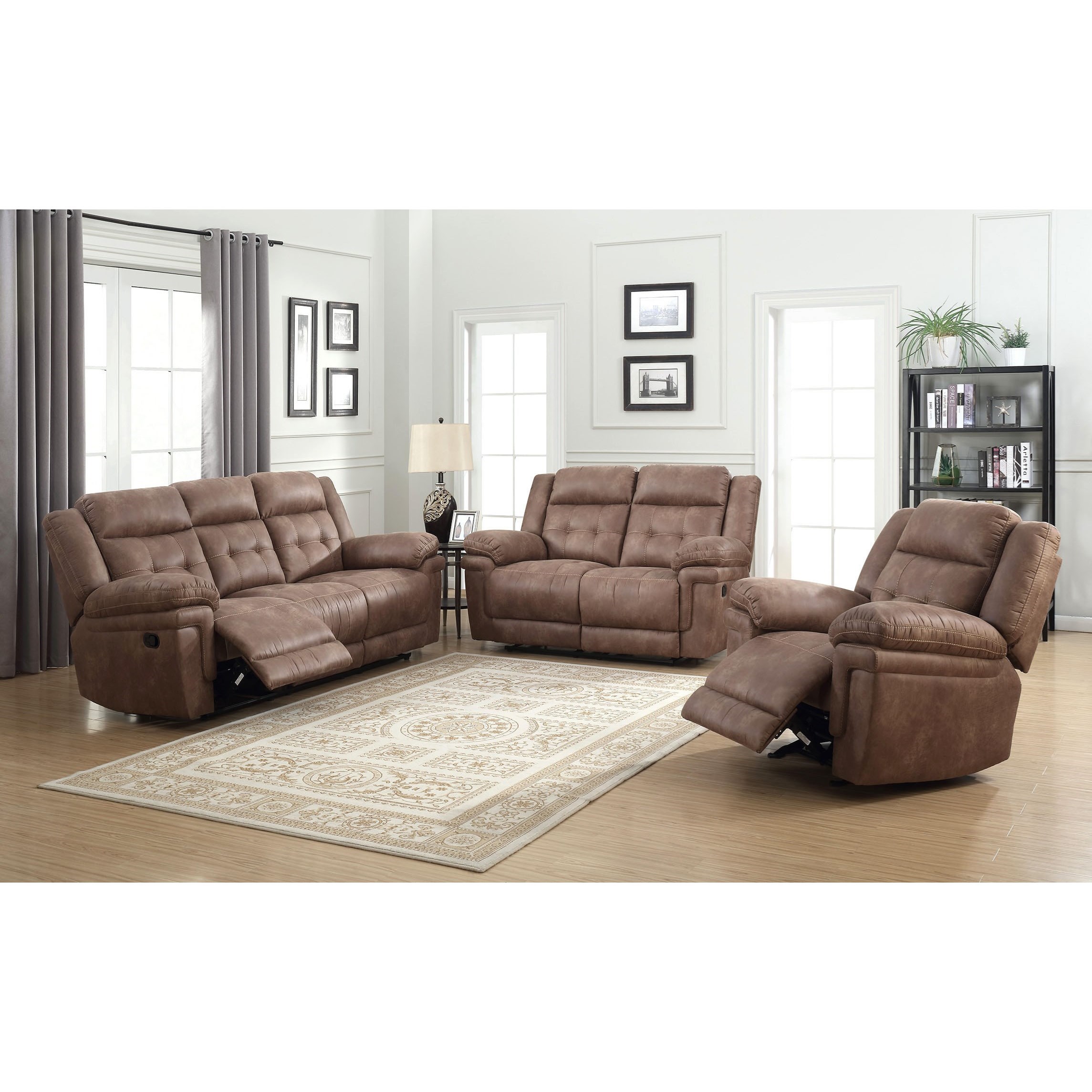 Prime Anastasia 000002919920 Casual Reclining Sofa with Tufted